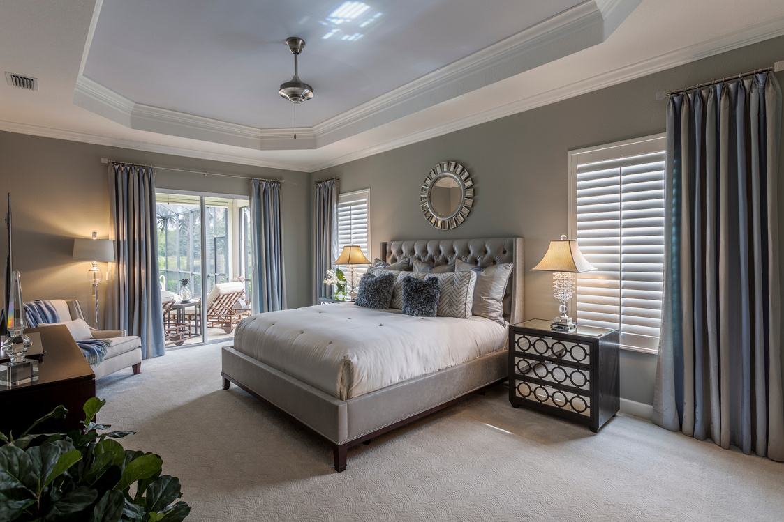 Large master bedroom in southwest Florida home