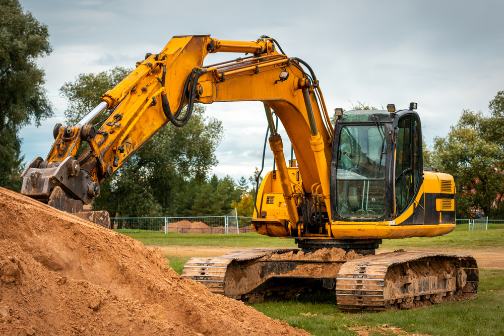 Excavator Truck at Construction Site